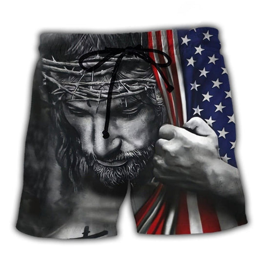 USA One Nation Under God Tribute – Beach Short