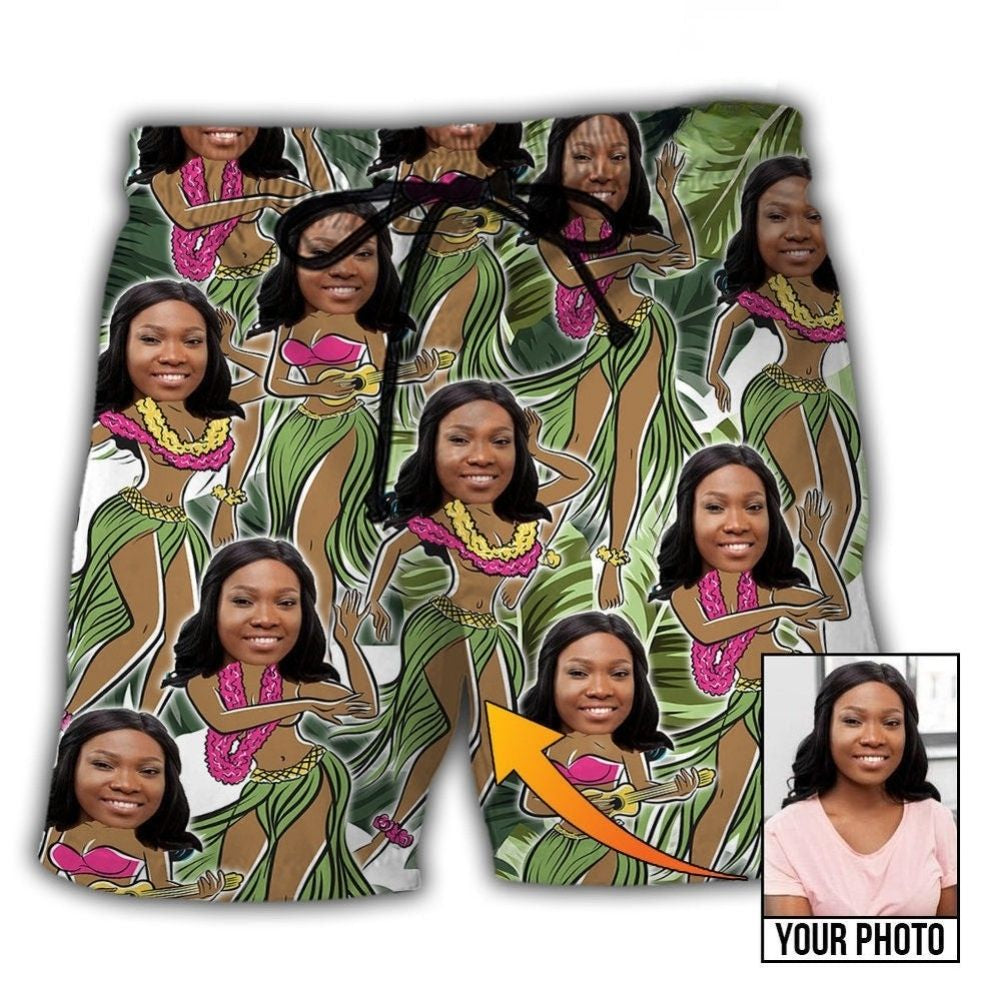 Funny Face Style Custom Photo – Beach Short