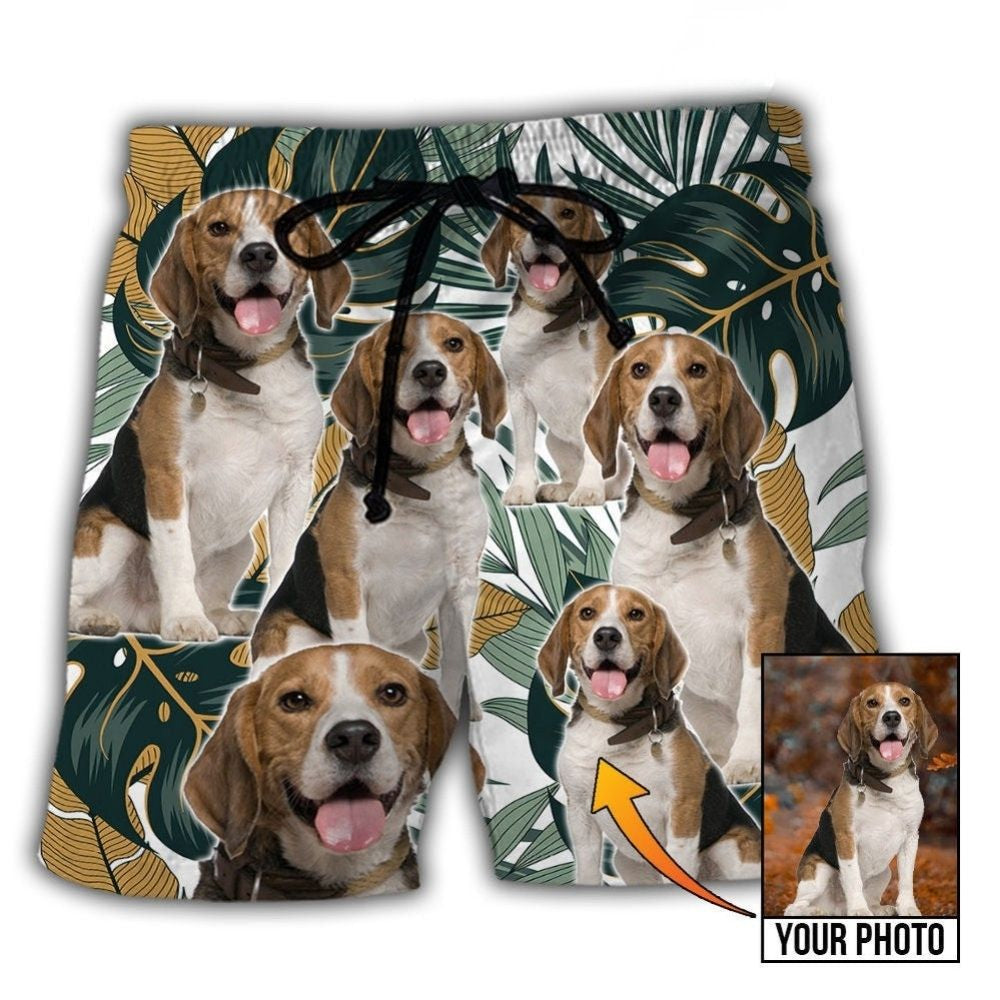 Dog Summer Aloha Tropical Custom Photo – Beach Short