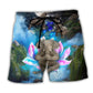 Elephant Yoga Waterfall Pose - Beach Short