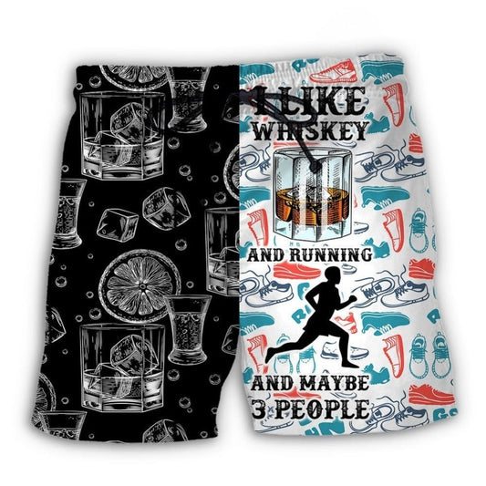 Wine Whiskey Running Lover – Beach Short