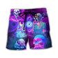 Skull Psychic Face Future Purple Style – Beach Short