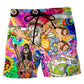 Hippie Vintage Not Old Design – Beach Short