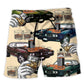 Car Muscle Car Whiskey Lover – Beach Short