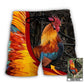 Chicken Rooster Lover Custom Photo – Beach Short