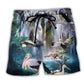 Stork Dreamy Waterfall Bird – Beach Short