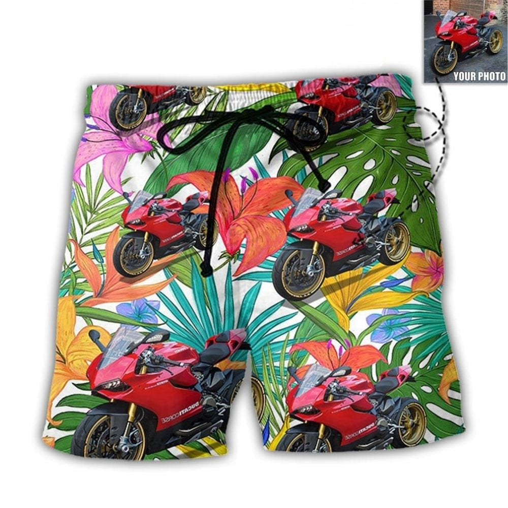 Motorcycle Sweet Cool Style Custom Photo – Beach Short