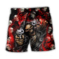 Skull Dark Gun Red Smoke – Beach Short