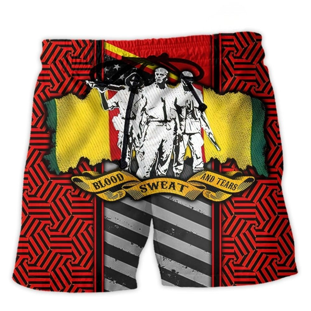 Vietnam Veteran Blood Sweat Tears Tribute - Beach Short
