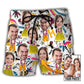 Face Aloha Couple Custom Photo – Beach Short