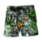 Skull French Bulldog Tattoo Tropical – Beach Short