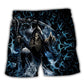 Grumpy Old Man Skull Design – Beach Short