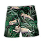 Bulldog Yoga Pose Tropical – Beach Short