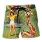 Archery Tournaments Pinup Girls Cool - Beach Short