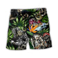 Tattoo Skull With Girl – Beach Short