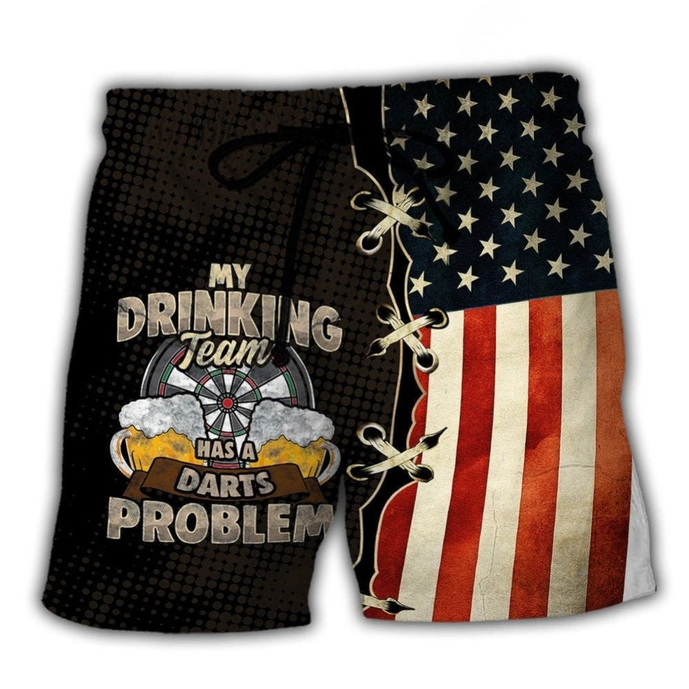 Darts Independence Day Drinking Team – Beach Short