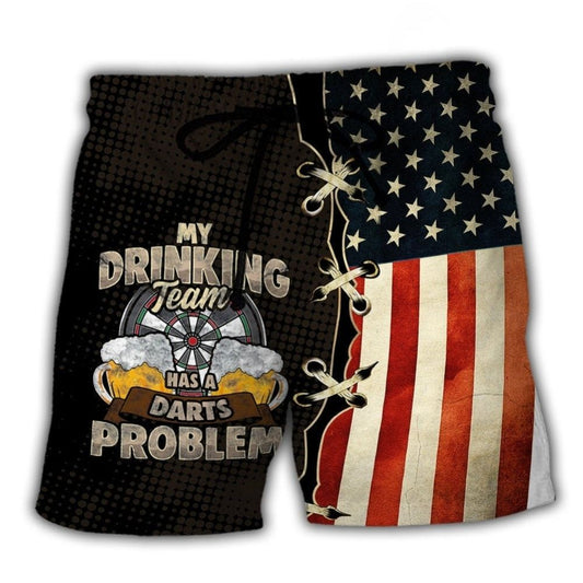 Darts Independence Day Drinking Team – Beach Short