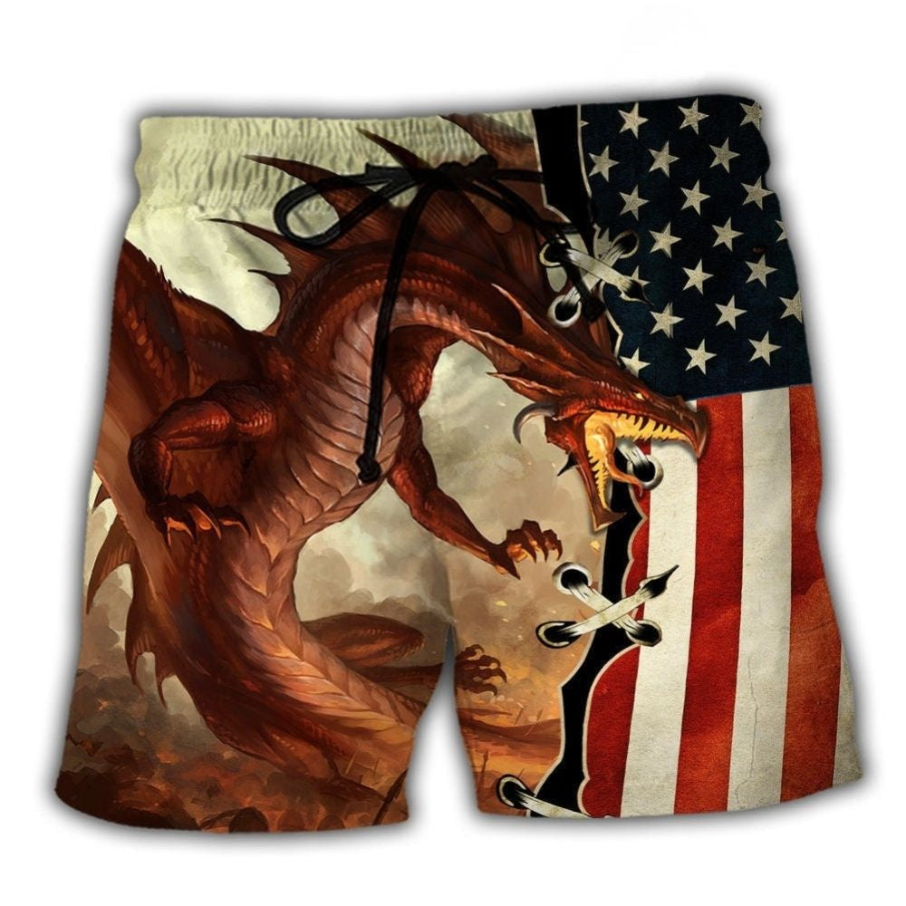 Dragon Independence Day Art – Beach Short