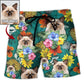 Cat Tropical Lover Various Style Custom Photo - Beach Short