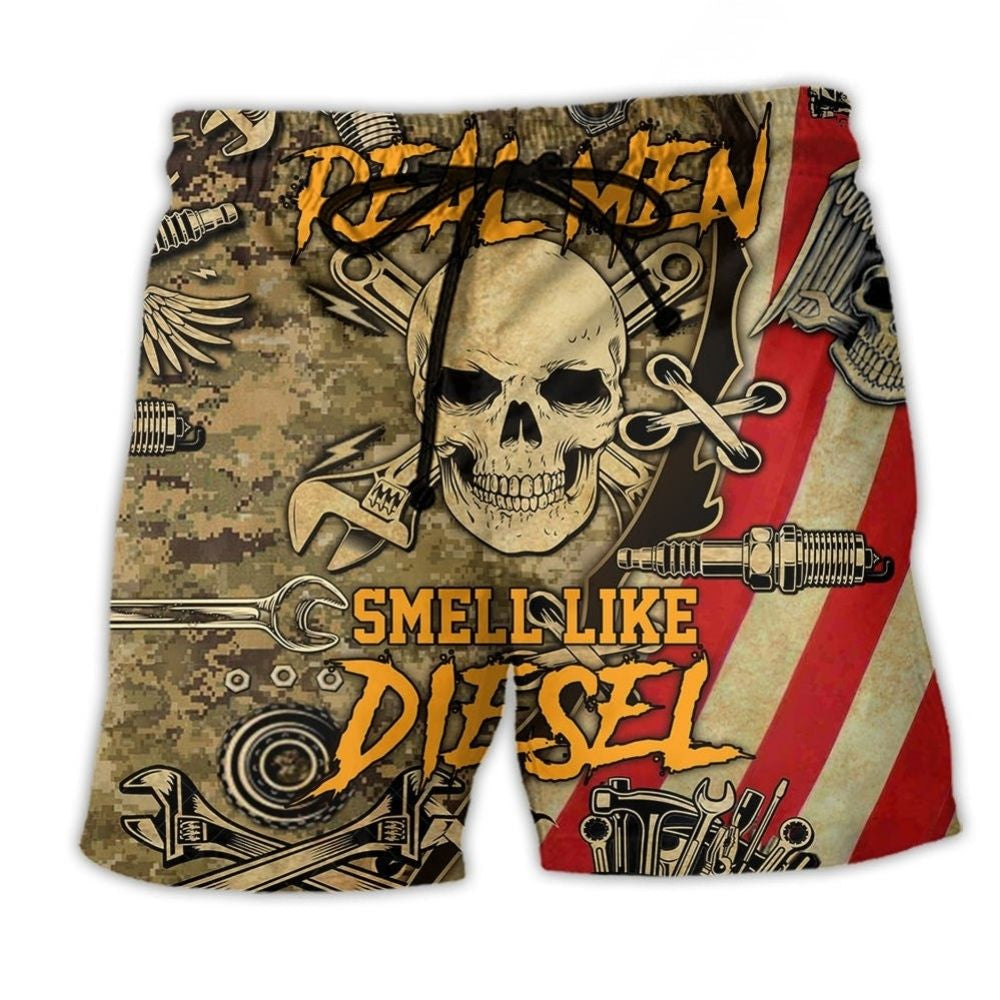 Skull Real Men Diesel Lover – Beach Short