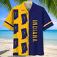 Indiana State Flag Hawaiian Shirt