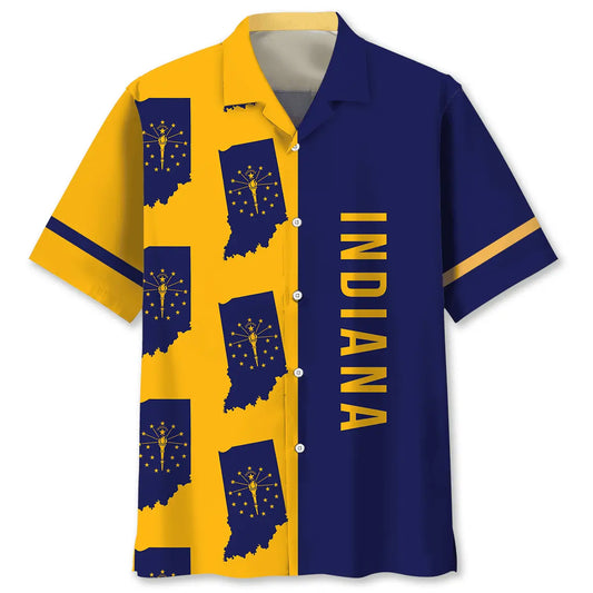 Hawaiian Shirt / Adults / S Indiana State Flag Hawaiian Shirt