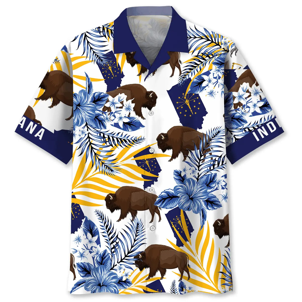 Hawaiian Shirt / Adults / S Indiana State Hawaiian Shirt