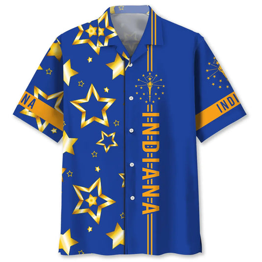 Hawaiian Shirt / Adults / S Indiana State Star Hawaiian Shirt