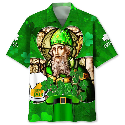 Hawaiian Shirt / Adults / S Irish Pub St.Patrick Day Hawaiian Shirt