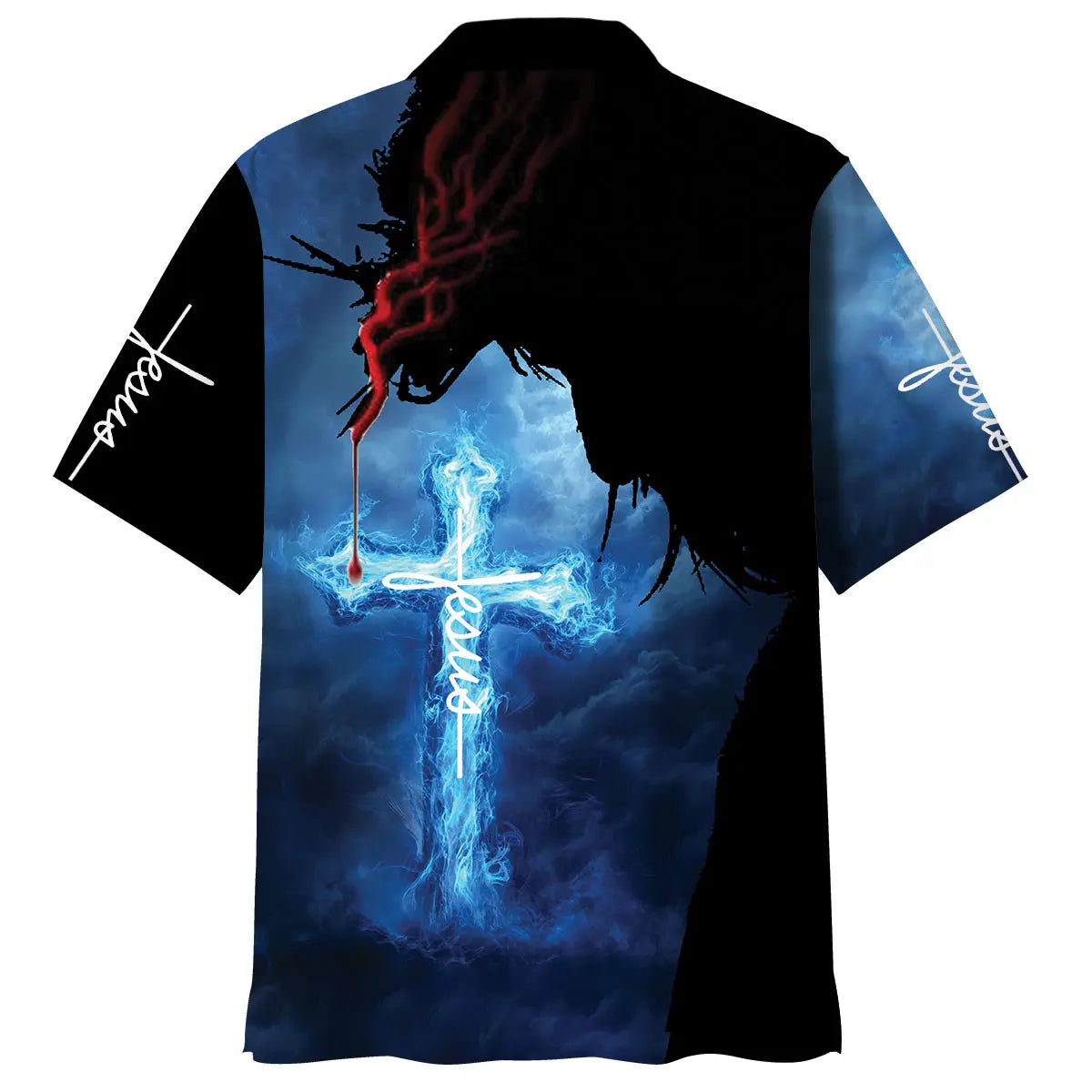 Jesus Blue Light Hawaiian Shirt