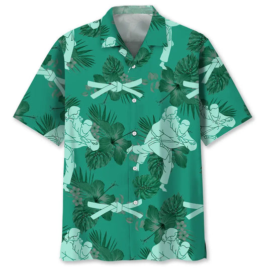 Hawaiian Shirt / Adults / S Judo Kelly Green Hawaiian Shirt