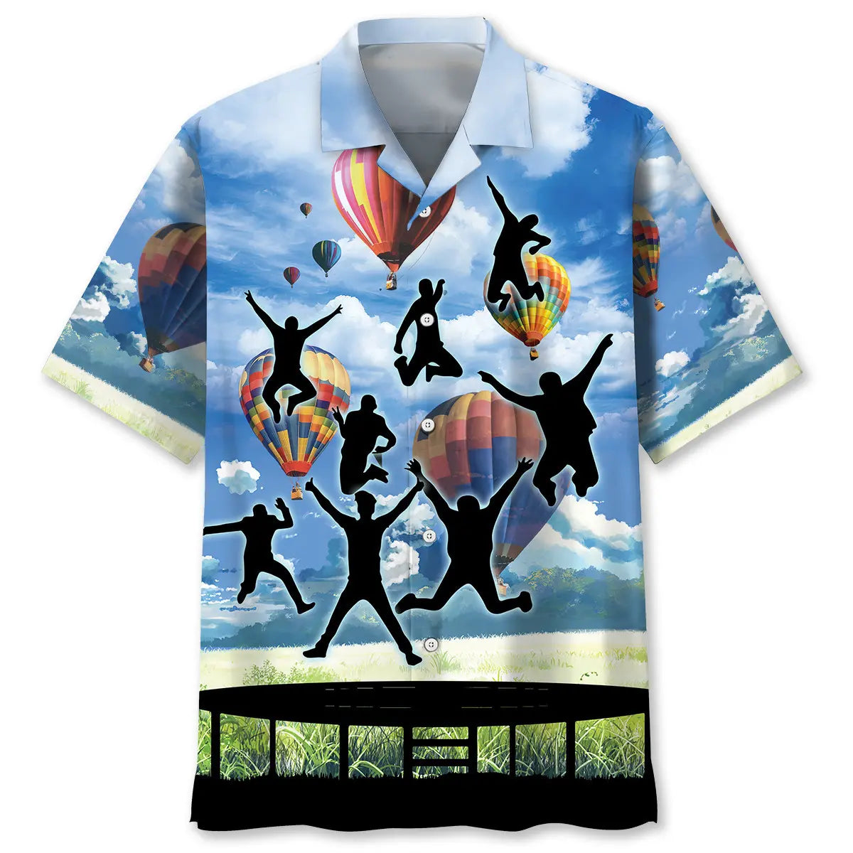 Hawaiian Shirt / Adults / S Jumping Trampoline Hawaiian Shirt Men