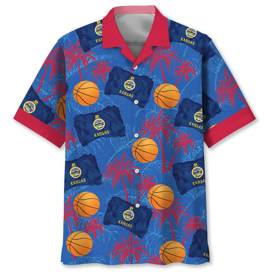 Hawaiian Shirt / Adults / S Kansas Basketball Hawaiian Shirt