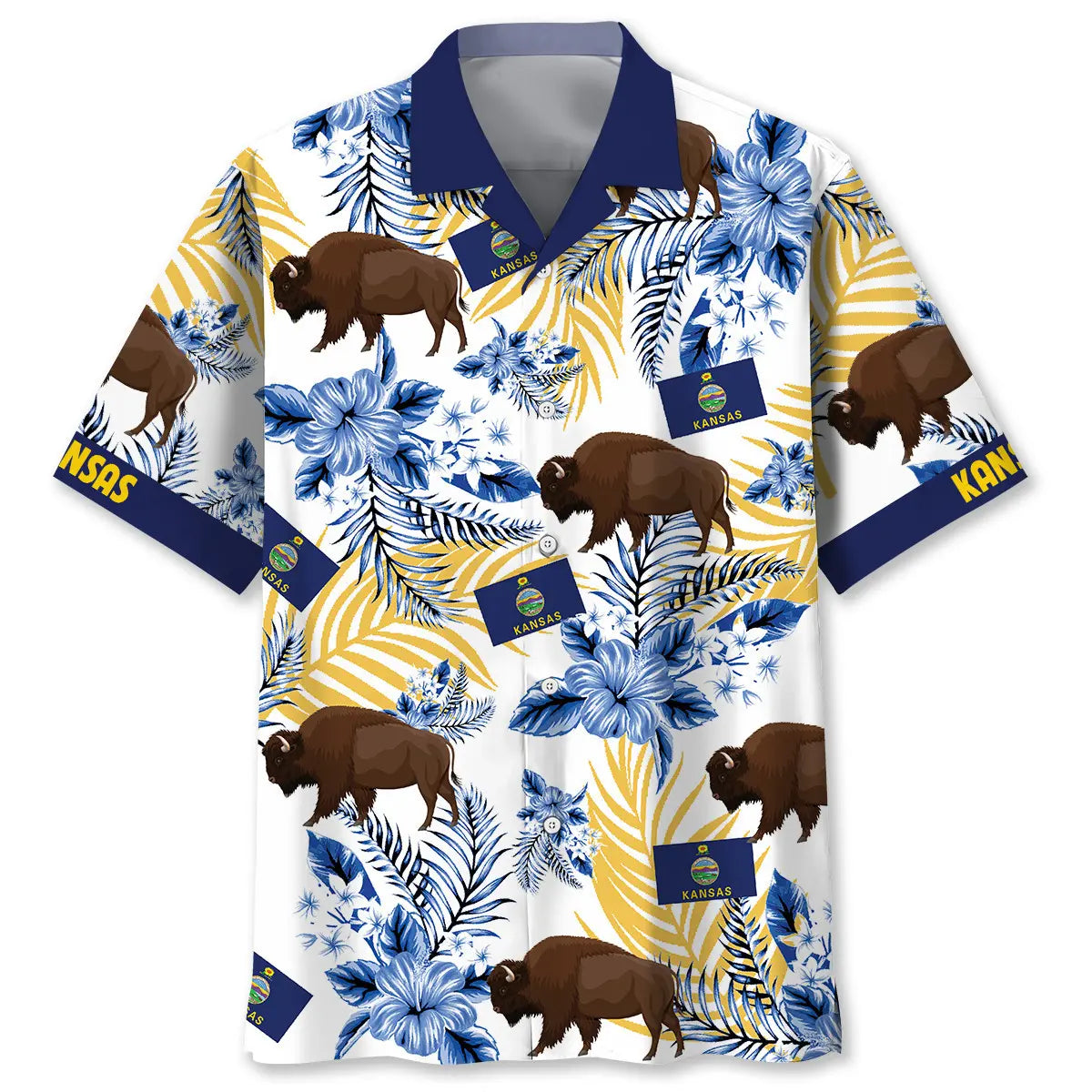 Hawaiian Shirt / Adults / S Kansas State Proud Hawaiian Shirt