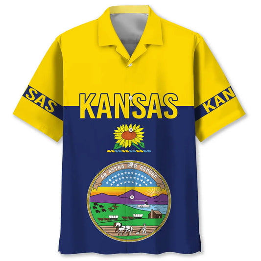 Hawaiian Shirt / Adults / S Kansas State Proud Retro Hawaiian Shirt