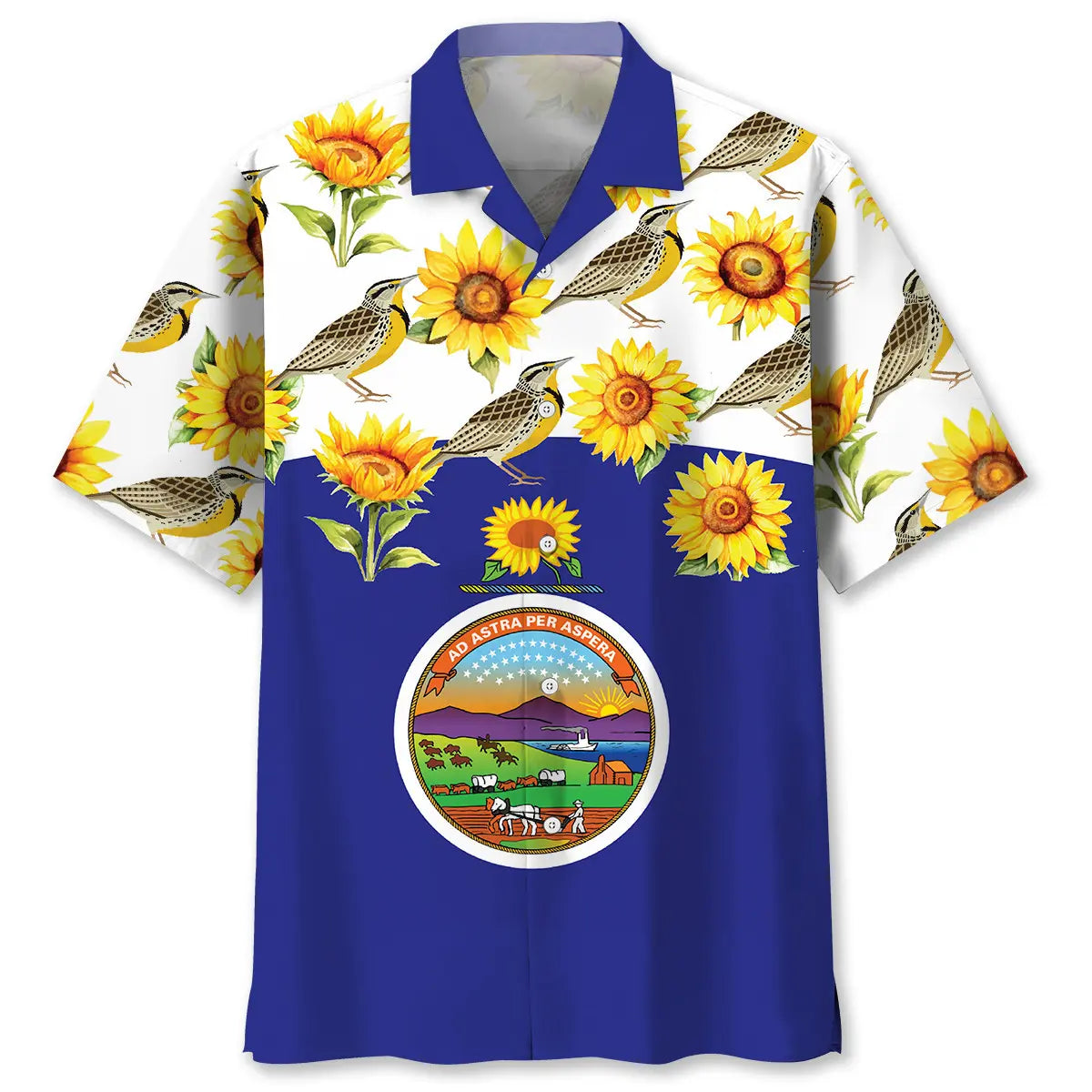 Hawaiian Shirt / Adults / S Kansas Sunflower State Hawaiian Shirt