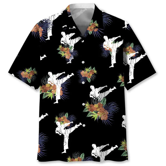 Hawaiian Shirt / Adults / S Karate Hawaiian Nature Hawaiian Shirt