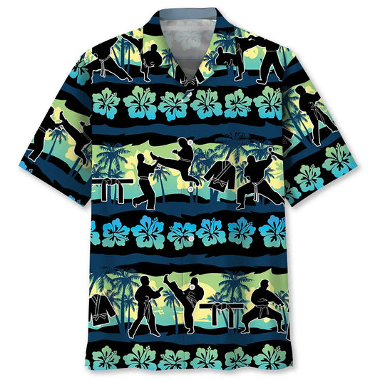 Hawaiian Shirt / Adults / S Karate Tropical Flower Beach Hawaiian Shirt