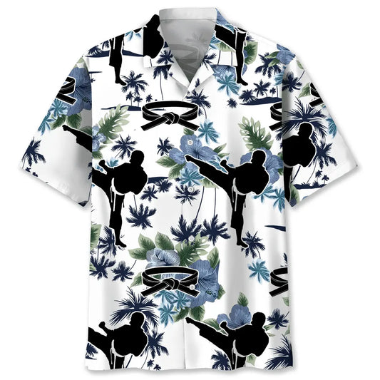 Hawaiian Shirt / Adults / S Karate White Nature Hawaiian Shirt