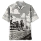 Hawaiian Shirt / Adults / S Kentuckey Derby Black And White Art Hawaiian Shirt