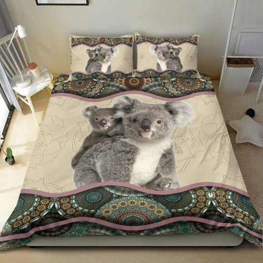 Koala Family Together Bedding Cover For Cozy Bedroom Decor