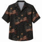Labor Day Hawaiian Shirt- American Flag and Fireworks Print for Summer