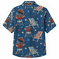 Labor Day Hawaiian Shirt- Backyard Grill and Deck Chair Print for Summer