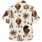 Labor Day Hawaiian Shirt - Backyard Grill & Palm Cookout Print for Men