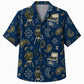 Labor Day Hawaiian Shirt- Bandana Grill Paisley Print for Summer