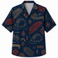 Labor Day Hawaiian Shirt- Blueprint Hard Hat Print for the Long Weekend