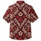 Labor Day Hawaiian Shirt- Burgundy Damask Tool Print for the Weekend