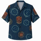 Labor Day Hawaiian Shirt- Carpenter Union Badge Print for the Weekend