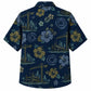 Labor Day Hawaiian Shirt- Construction Crane and Hibiscus Print for Workers