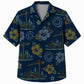 Labor Day Hawaiian Shirt- Construction Crane and Hibiscus Print for Workers